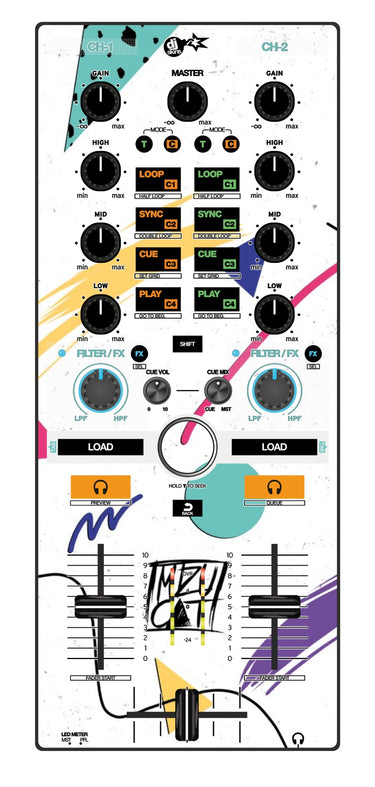 Reloop Mixtour Skin Mizucat White